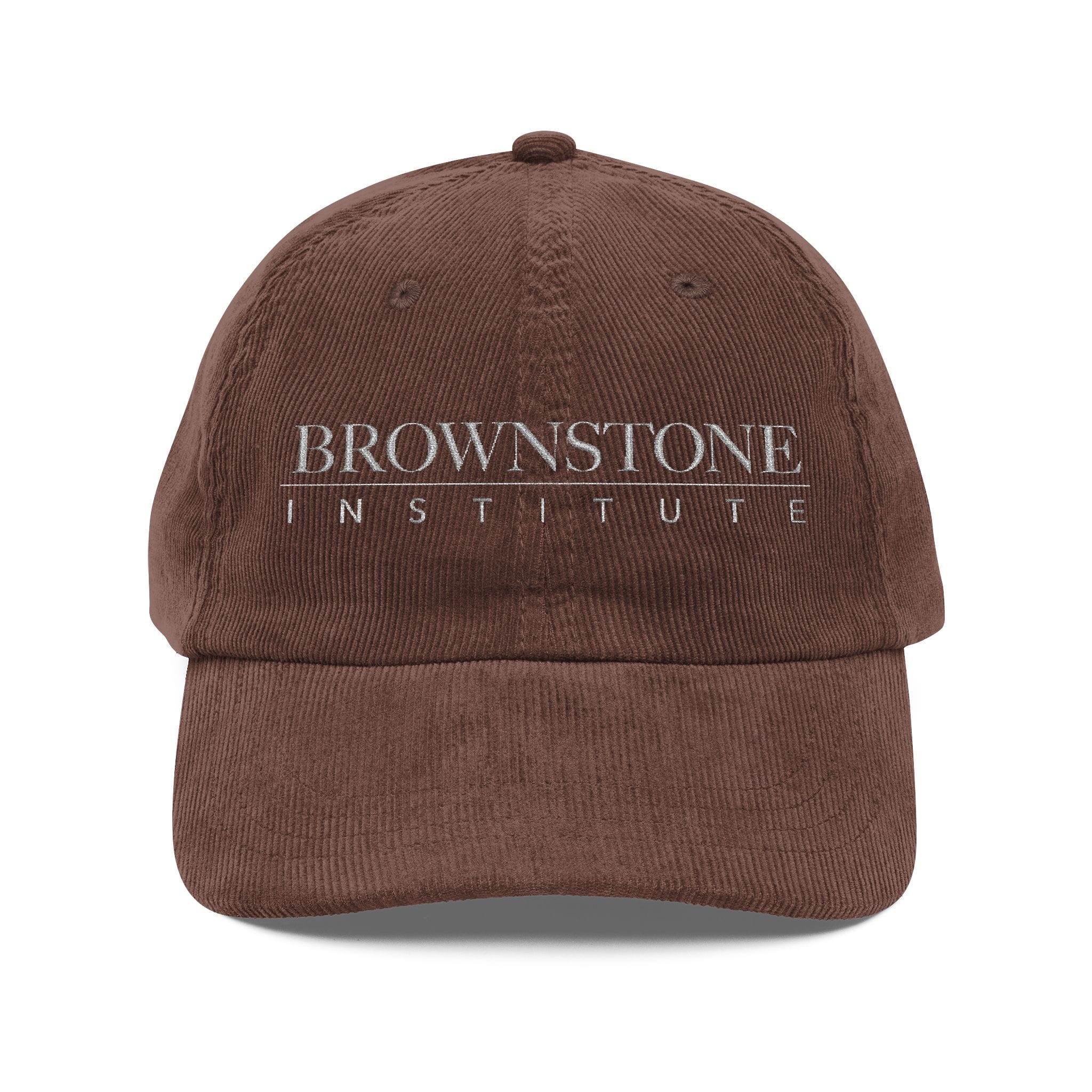 Vintage Corduroy Baseball Cap - Brownstone Institute Embroidery - Image 8